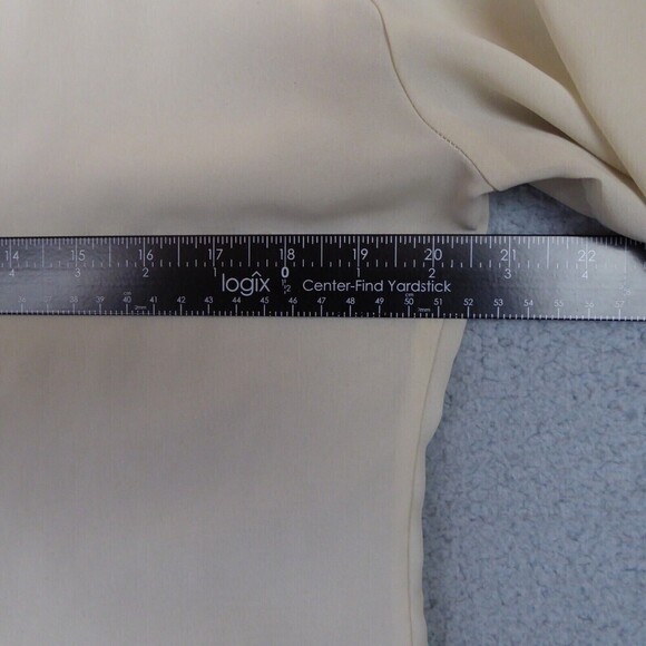 VOLCOM Blouse Women's Large Ivory Lace Long Sleeve Button Down Shirt Sheer - Picture 8 of 11